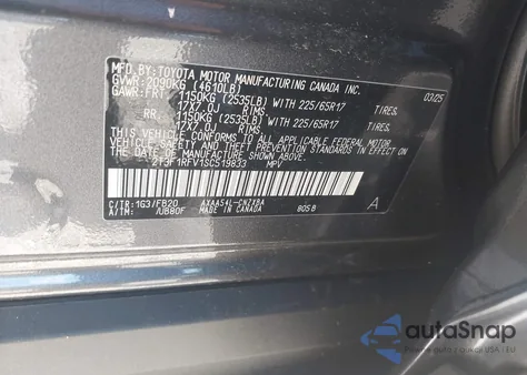 2025 Toyota Rav4 Le from USA, damaged, VIN 2T3F1RFV1SC519833